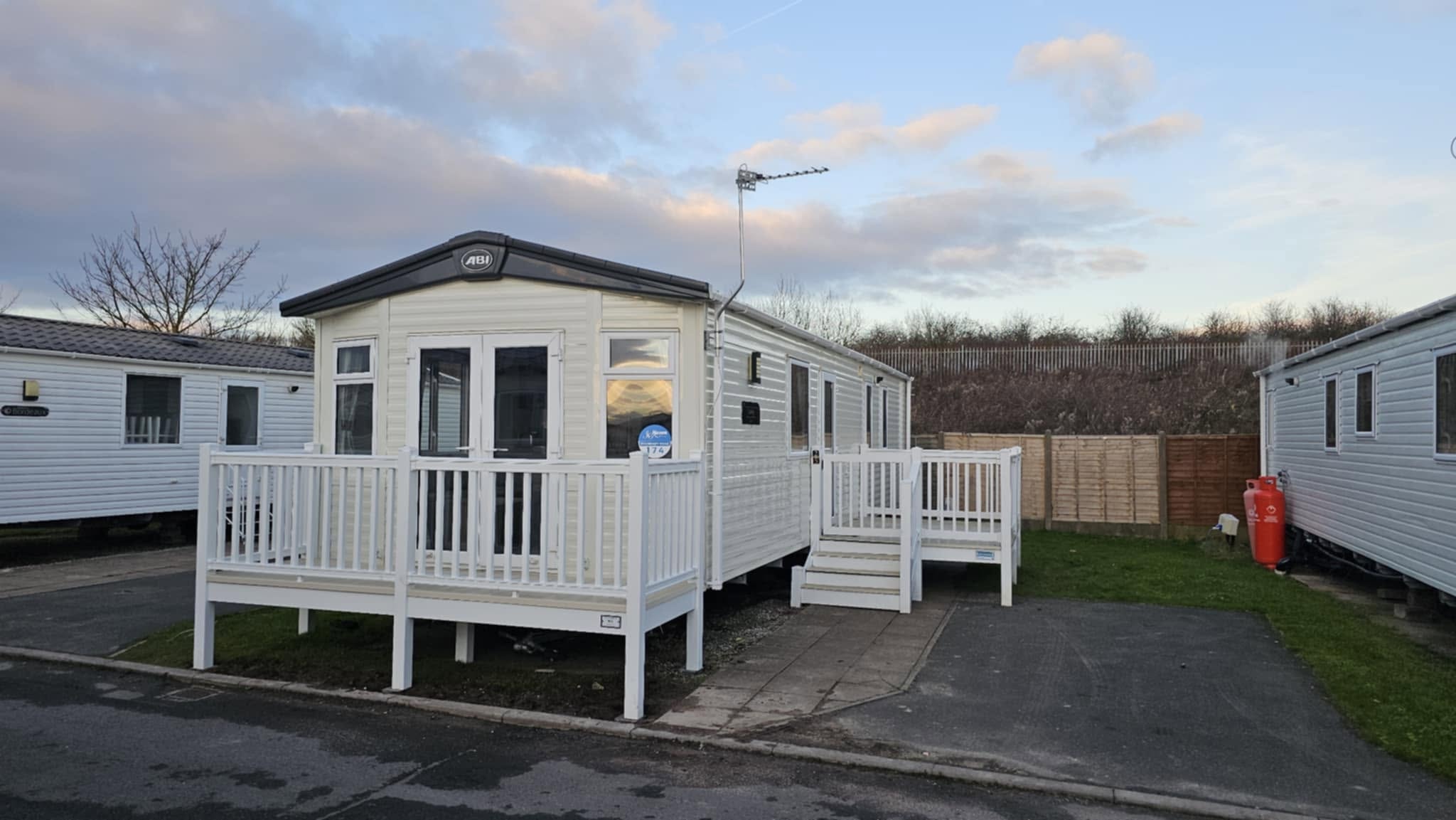 Boundary Road caravan exterior with front and side decking